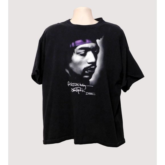 Jimi Hendrix Tee Shirt Vintage 2004 2X Black Face the Truth Today Zion Cotton - Picture 1 of 7